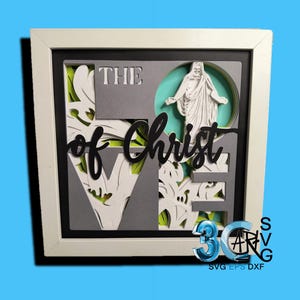 Osterlilie Christus Liebe Christi 3D Shadow Box