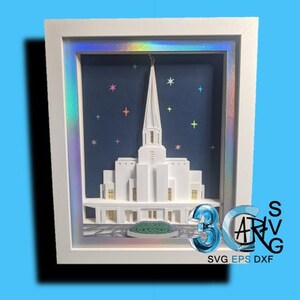 Caja de sombras 3D del templo de Preston, Inglaterra