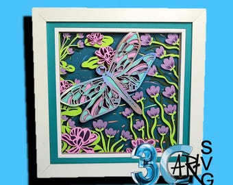Dragonfly 3D Shadow Box
