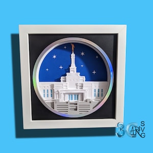 Suva Fiji LDS Temple 3D Shadow Box