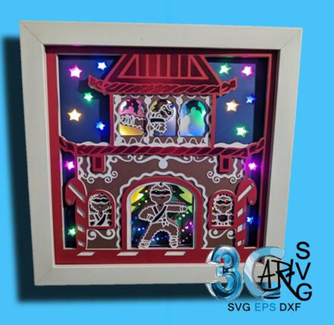 Ninjagingerbread House Shadow Box Etsy