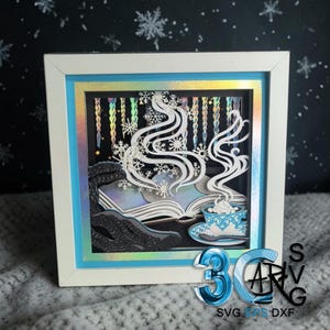Winter Book Shadow Box SVG: Starlight Winter Stories (Digital Download)