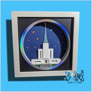 London Vereinigtes Königreich LDS Temple 3D Shadow Box