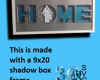 Christus Home Rectangle (9x20) 3D Shadow Box