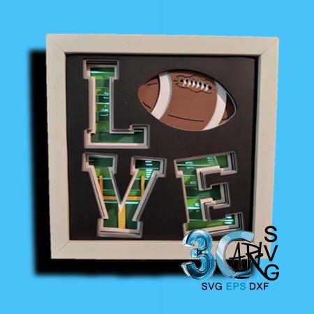 Football Love 3D Shadow Box
