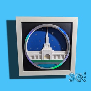 Toronto Canada LDS 3D Temple Shadow Box