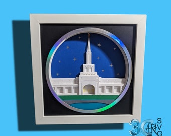 Toronto Canada LDS 3D Temple Shadow Box