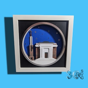 Caixa de sombra do templo 3D de Copenhague Dinamarca