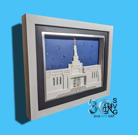 Palmyra New York LDS Temple 3D Shadow Box - Etsy