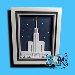 Bern Switzerland LDS Temple 3D Shadow Box