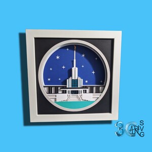 Atlanta Temple Georgia 3D Shadow Box
