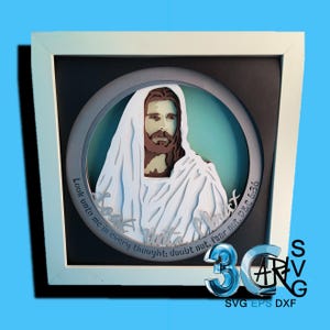 Olhe para Cristo LDS Youth 2025 Tema 3D Shadow Box