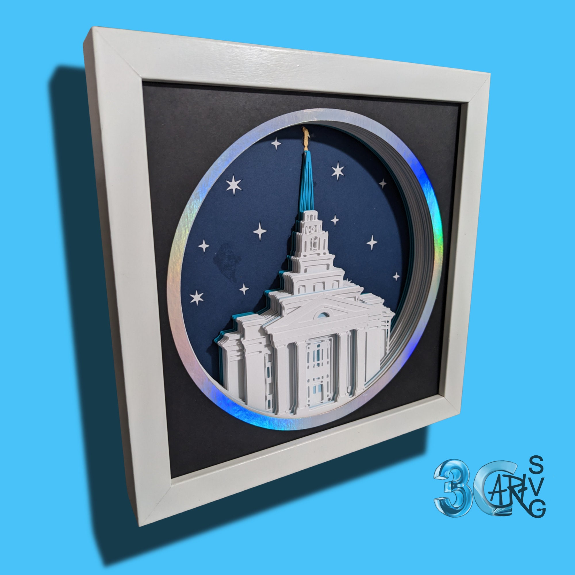 Richmond Virginia LDS Temple 3D Shadow Box - Etsy