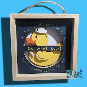 Layered 3D Cruise Duck Shadow Box