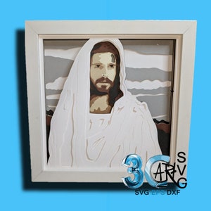 Venha a Cristo Caixa de Sombra 3D