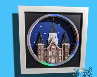 Provo City Center LDS Temple 3D Shadow Box