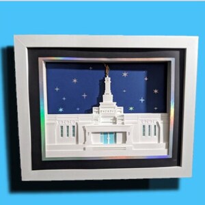 Nashville Tennessee LDS Temple 3D Shadow Box