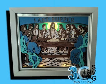 Last Supper of Christ 3D Shadow Box