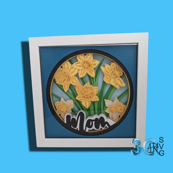 Daffodil 3D Shadow Box
