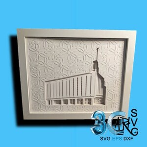 Caja de sombras 3D Mandala del templo de Manhattan, Nueva York