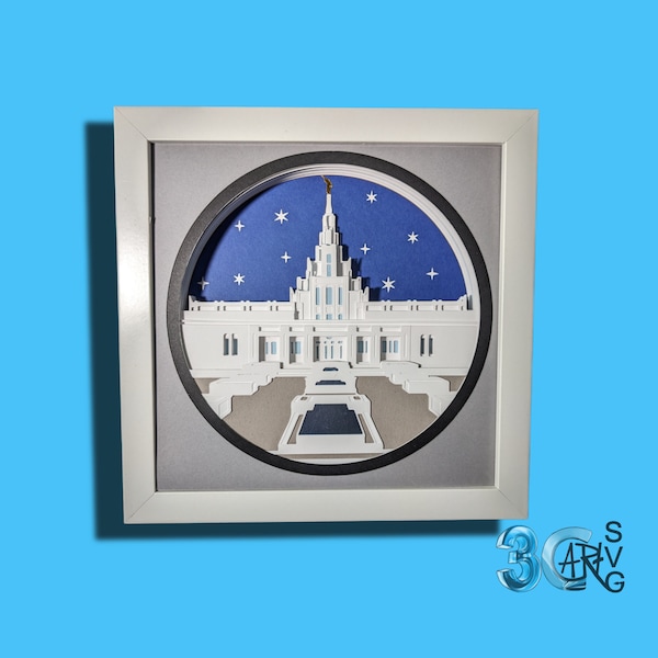 Phoenix Arizona 3D Temple Shadow Box