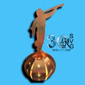 Angel Moroni Statue Lantern 3D Lantern and/or Tree Topper