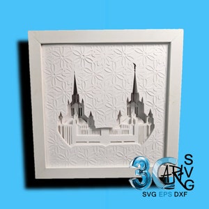 Caja de sombras 3D Mandala del Templo de San Diego, California