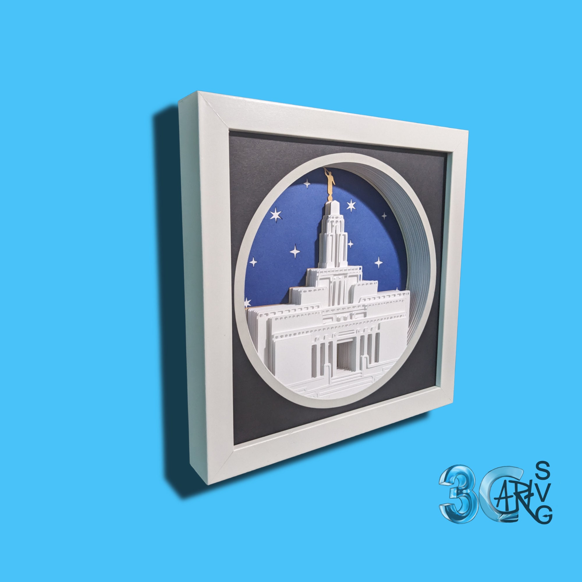 Draper LDS Temple Utah 3D Shadow Box - Etsy