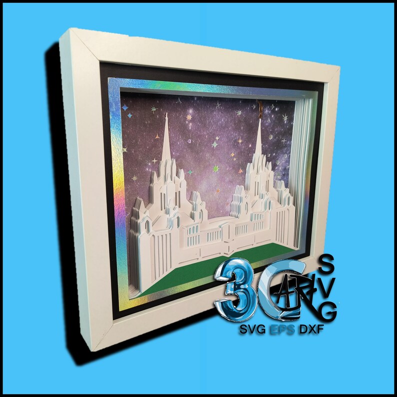 San Diego California LDS Temple 3D Shadow Box for 8x10 Frame - Etsy