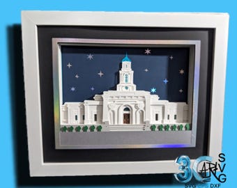 Bentonville Arkansas LDS Temple 3D Shadow Box