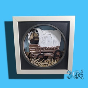 Covered Wagon Shadow Box