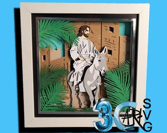 Palm Sunday 3D Shadow Box