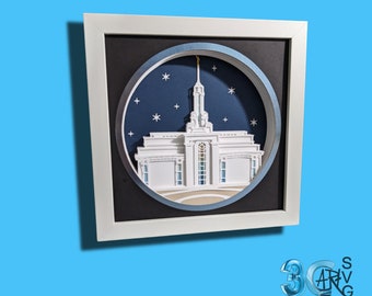 Mount Timpanogos 3D Temple Shadow Box