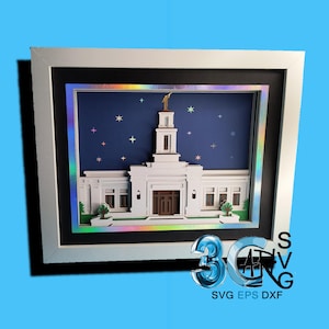 Caja de sombras tridimensional del templo mormón de Oklahoma City, Oklahoma