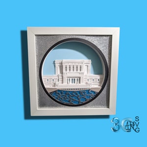 Mesa Arizona Temple 3D Shadow Box