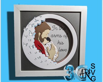 Infant with Christ 3D Shadow Box
