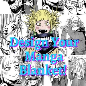 Custom,Personalized,Create,Design,Favorite Anime,Manga,Gamer,Scan,Picture,Velveteen Minky Blanket,Throw,Gift,For Her,For Him