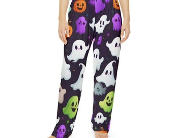 Custom Personalized Anime Manga Videogame Video Game Gamer Cosplay Halloween Spooky Ghosts Samhain Sleep Pajama Pants Gift