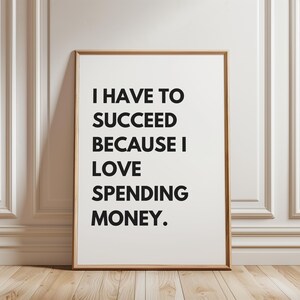 Motivational Quote Print, Inspiring Sign, Work Office Wall Art, Inspirational Saying