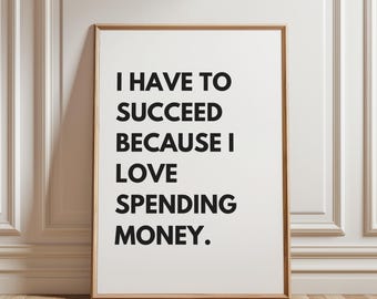 Motivational Quote Print, Inspiring Sign, Work Office Wall Art, Inspirational Saying
