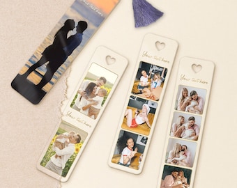 Personalized Photo Acrylic Bookmark with Custom Name, Custom Photo Bookmark , Acrylic Bookmark Gift, Gift for Family, Mother's Day Bookmark