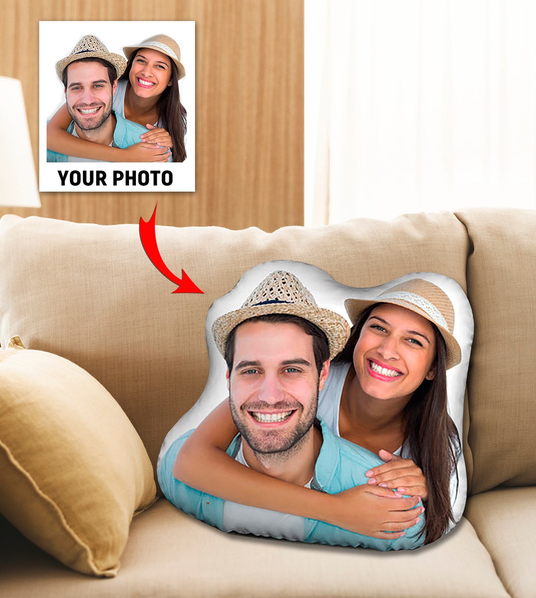 Customized Couple Photo Pillow, Lovely Pillow for Girlfriend Boyfriend