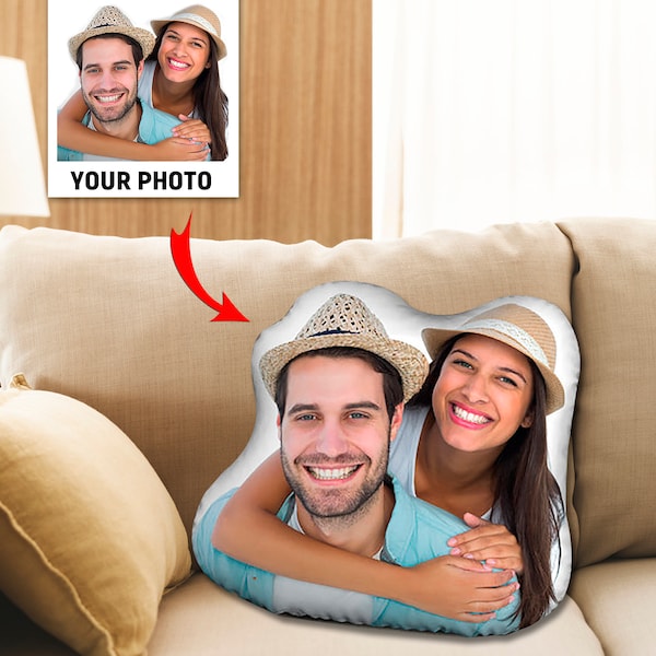 Customized Couple Photo Pillow, Lovely Pillow for Girlfriend Boyfriend, Valentine's Gift, Gift for Her, Couple Pillow Gift, Birthday Gift