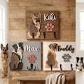 Personalized Dog Leash Holder, Custom Dog Name Sign, 3D Wooden Pet Leash Hook, Shiplap Dog Key Rack, Gift for Dog Lover, Dog Mom Gift