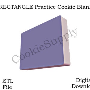 Cookie Practice Blanks Reusable RECTANGLE SET Digital Instant Download ONLY