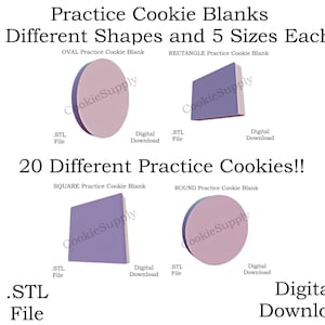 Cookie Practice Blanks Reusable COMPLETE SET Digital Instant Download ONLY