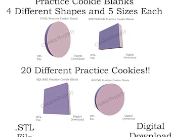 Cookie Practice Blanks Reusable COMPLETE SET Digital Instant Download ONLY
