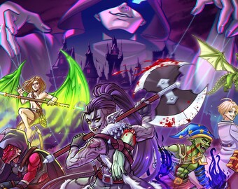 Dnd Group Commission, Pathfinder Roll 20 Character Art Commission, Dungeons And Dragons Character design, Baldur's gate party