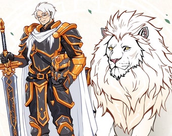 Personalized Dnd Character with Mounts/Familiars Commission Custom DND Character  Dungeons & Dragons Character Art RPG Character Design