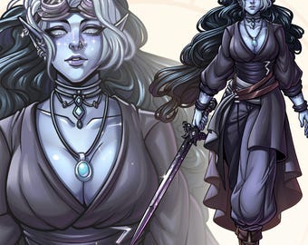 DND Custom Character Art Commission, RPG Baldurs Gate Art Illustraiton, Dungeons And Dragons Character design, Baldur's gate party TTRPG